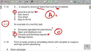 OFFICE PRACTICE N5 SECTION A PRACTICE QUESTIONS AND ANSWERS