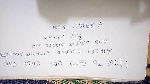 How to change AIRCEL number to other network and UPC code without Aircel sim