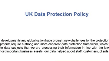 DATATHENA   Data Protection Policy for a Public Authority