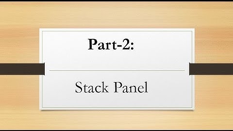 Mastering WPF || Stack Panel || In Urdu/Hindi