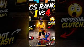 free fire CS rank 1vs4 Kota hua Hai 😲😲, #freefire #reels #short #trending #viral #explore