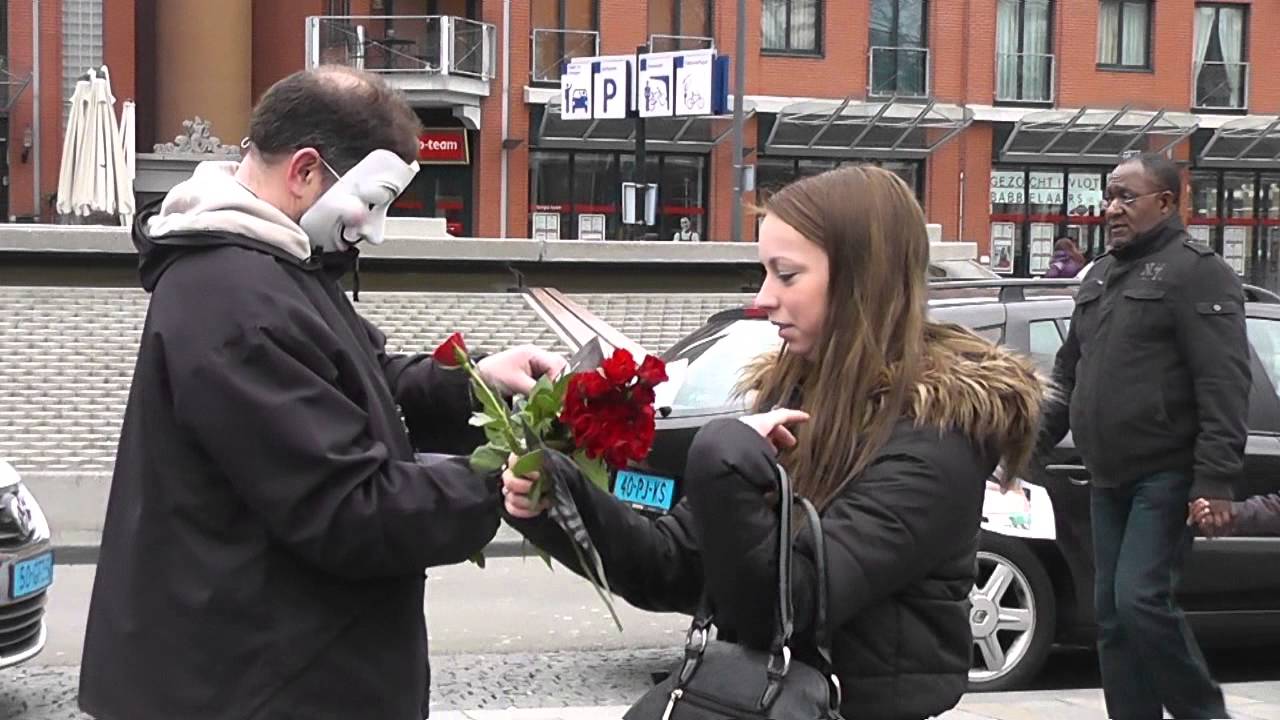 Anonymous rose awareness part 3 and Free Hugs in Den Bosch 2013-04-06 ...