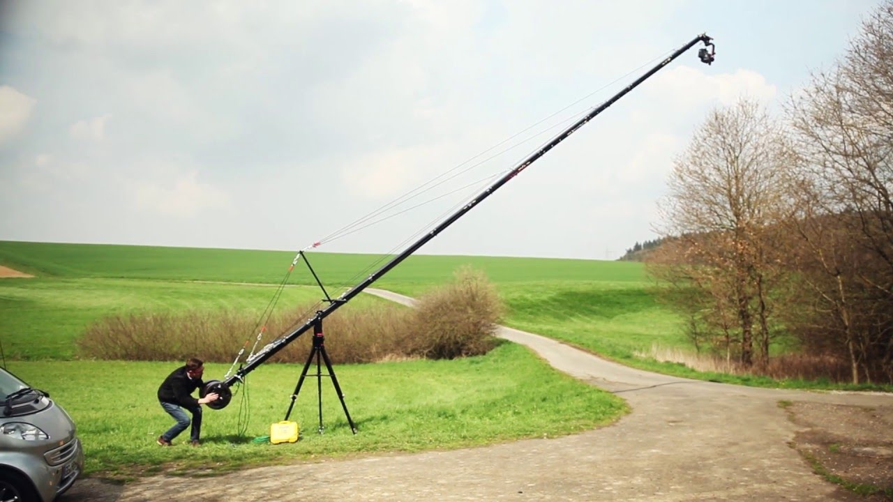 PROAIM Wave5P Video Camera Jib Crane Pan tilt Head Tripod Stand