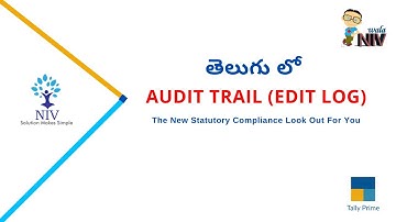 How to View Edit Log For Transactions & Masters in Tally Prime Release 2.1 | NIVISPL | 8885556768