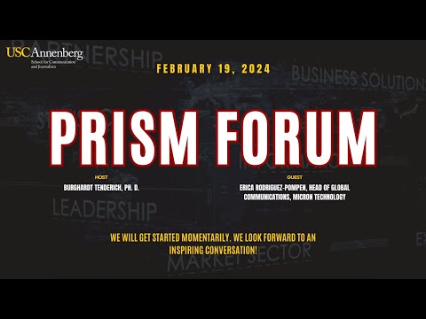 PRISM Forum #1 with Erica Rodriguez-Pompen