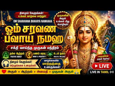 🔴 LIVE | ஓம் சரவண பவாய நமஹ | தினமும் கேளுங்கள் அருள், அமைதி, நேர்மறை சக்தி பெறுங்கள்