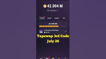July 26 Tapswap 3rd video code today| If I Started From Scratch Again-I