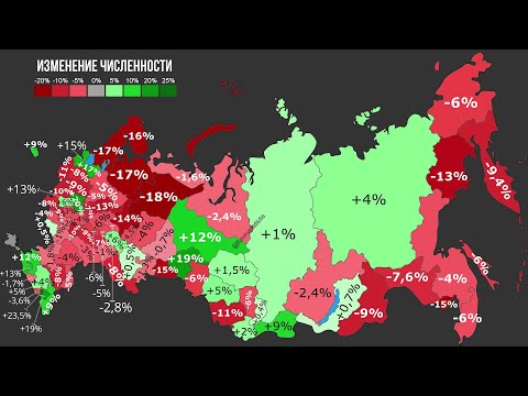 Регионы России с наибольшим приростом и сокращением населения по итогам Переписи-2021