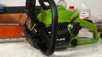 Muffler mod Portland 42cc chainsaw and porting base gasket delete