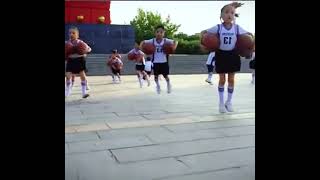 School basketball training, China