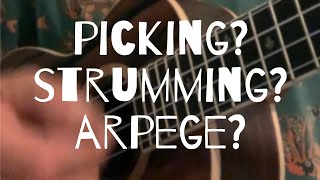 Strumming, Arpège, Picking, Fingerpicking au #ukulele #shorts