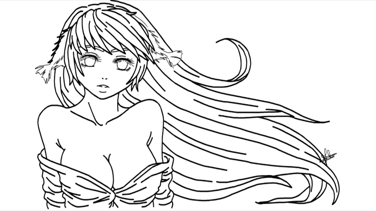 How to Draw Anime Girl Hair  DrawingNow