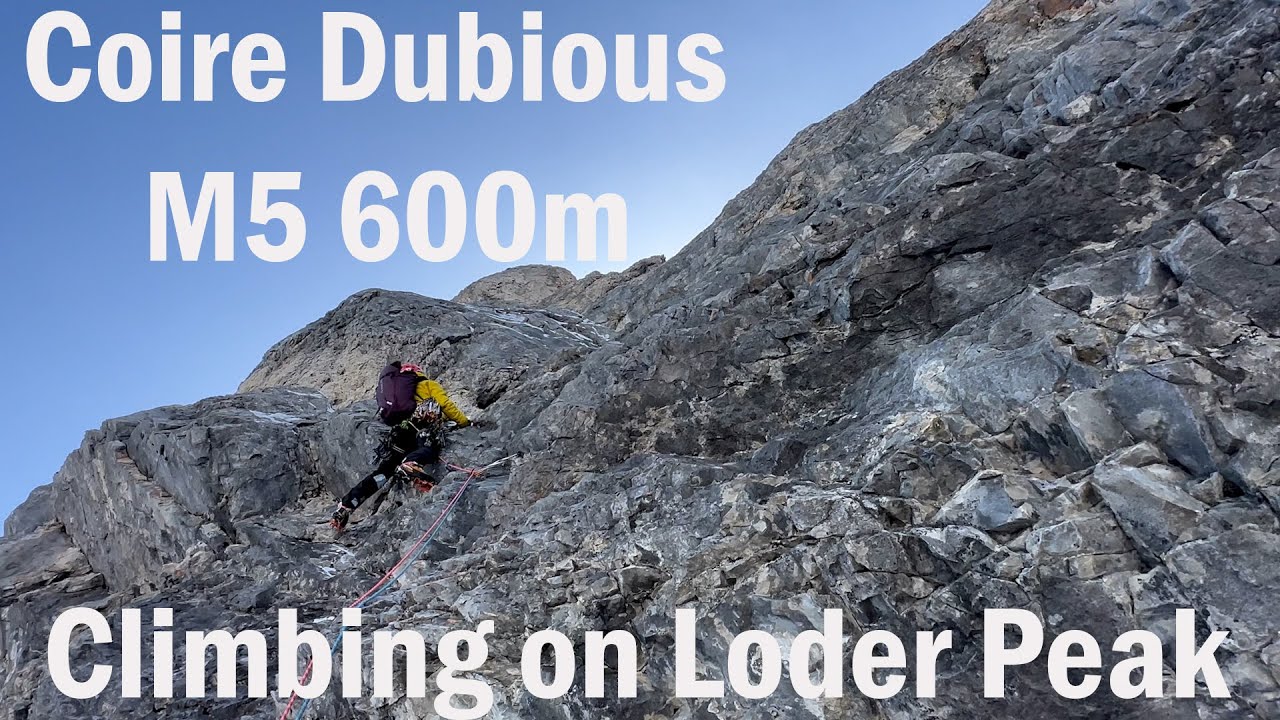 Climbing Coire Dubious on Loder Peak Alpine Climbing in the Canadian