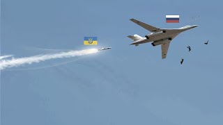 Korkunç an! Rus Topolev Tu-160 ağır stratejik bombardıman uçağı hava savunma füzesi tarafından vurul