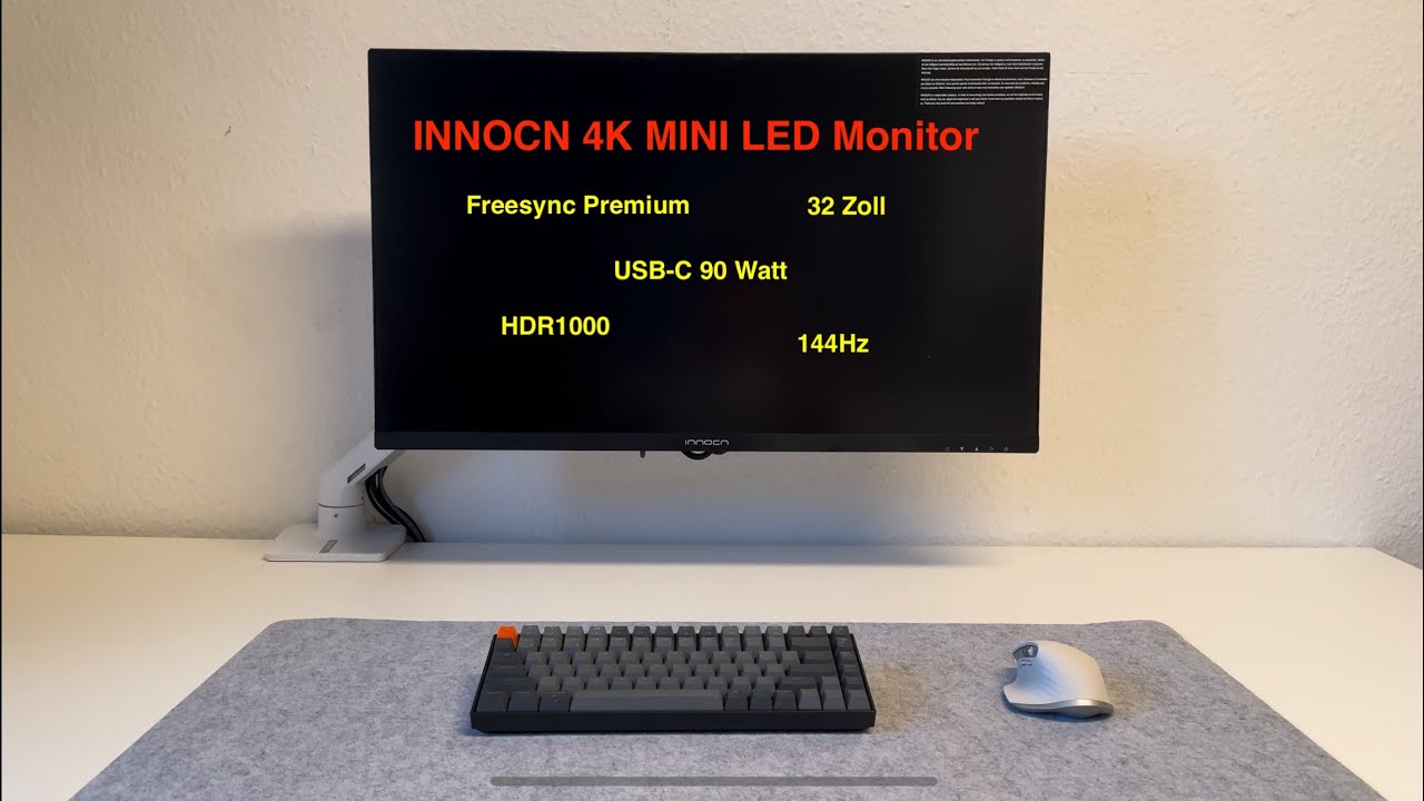 Best Budget Gaming Monitor 2024 - INNOCN 32 Zoll 4K-Monitor - UHD-Mini-LED-Gaming-Monitor - Unboxing