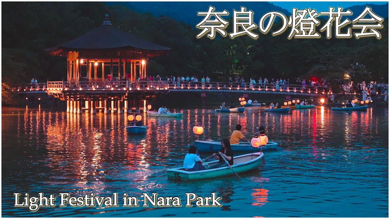 【なら燈花会】古都奈良にあたたかなろうそくの灯りTokae,Light Festival in Nara Park - YouTube