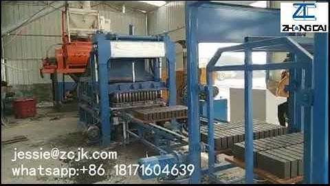 How to make bricks by ZCJK block making machine QTY4-15