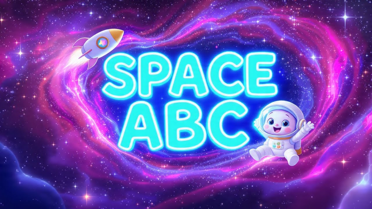 ABC Phonics Song For Toddlers | A-Z Space | Preschool Learning | Nursery Rhymes | Kidsy Bitsy
