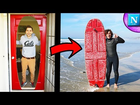 Turned my Front Door into a REAL Surfboard !!!