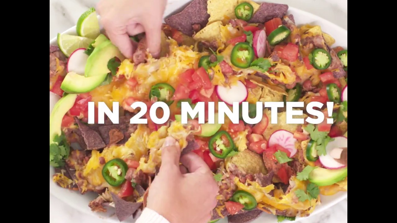 Food Network with Scotch-Brite - With pink beans and hot pink radishes as a garnish, these nachos are seriously fetch.