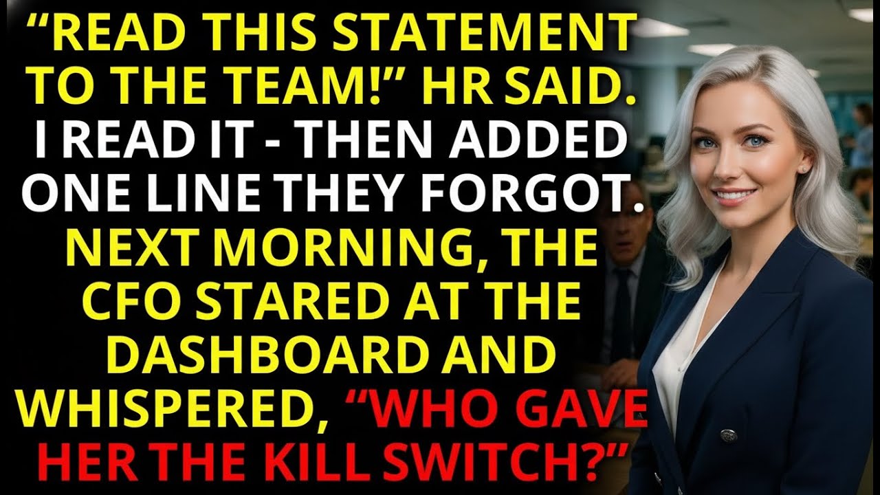 She Added One Line to Her Firing Script – The CFO Panicked  