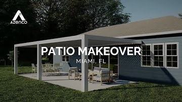 Before After - Patio makeover with a Pergola  - 3D Rendering