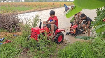 बरसात  में फंस गया ट्रैक्टर Komal Kumar Mini Eicher tractor mini Mahindra tractor sk mini tractor 
