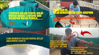 FULL how to make an aquaponic round tarpaulin pond / successfully cultivate tilapia