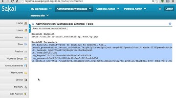 Demonstrating IMS LTI 2.0 in Sakai 10 (deprecated)