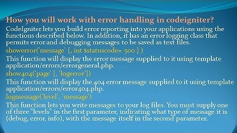 CodeIgnitor Interview Questions and Answers for freshers and experienced– Part 4