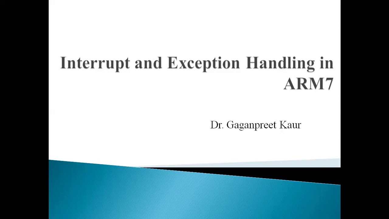 Interrupts And Exceptions In Arm7