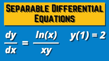 FINDING PARTICULAR SOLUTION OF DIFFERENTIAL EQUATION GIVEN INITIAL CONDITIONS | dy/dx=lnx/xy, y(1)=2