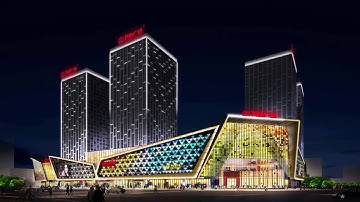 wanda plaza Building  lighting and decoration design,building design,effect display