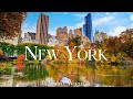 New York 4K Nature Relaxation Film - Relaxing Piano Music - Autum Landscape