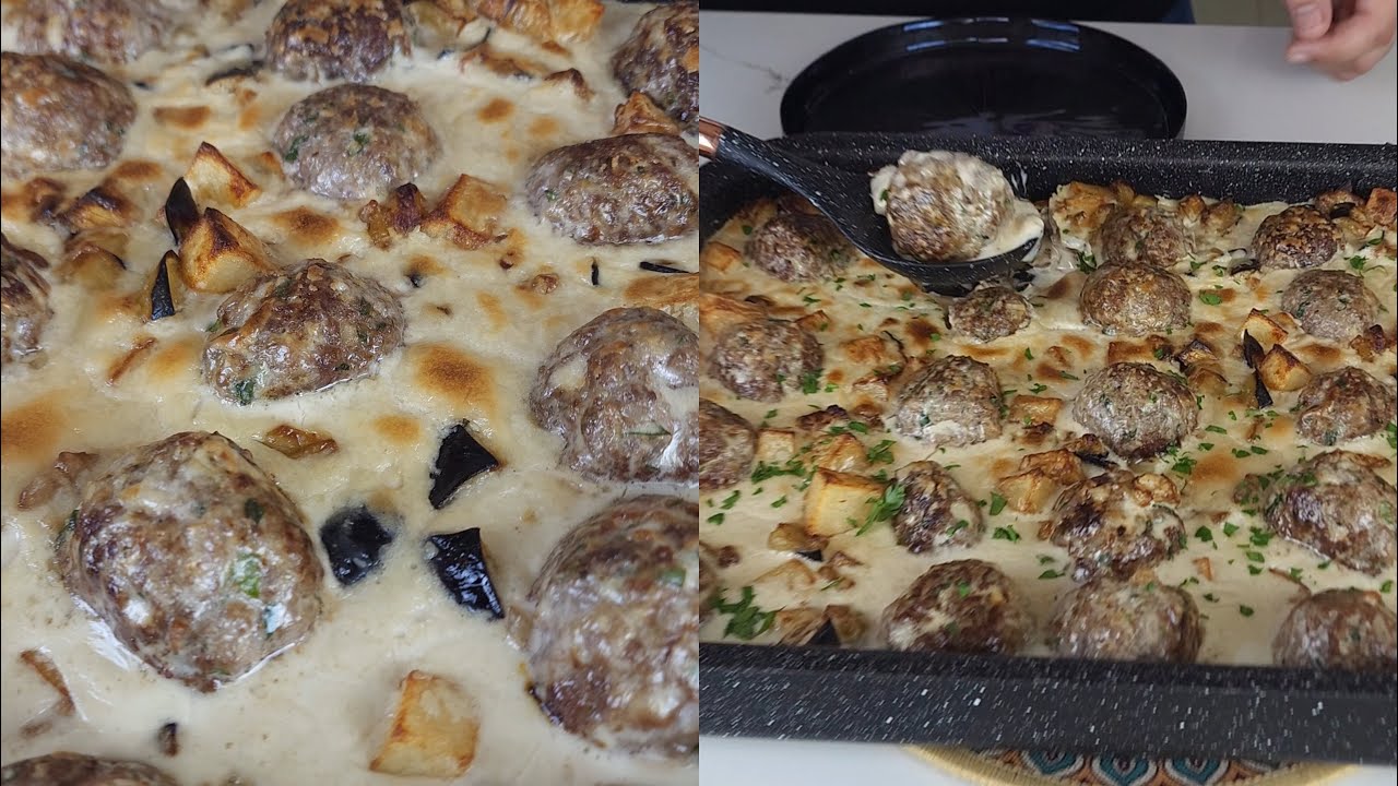 كفته بالطحينية والباذينجان