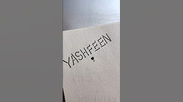 YASHFEEN☺️ Subscribe for your Name || #art #drawing #3d #calligraphy #handwriting #name #shorts #yt