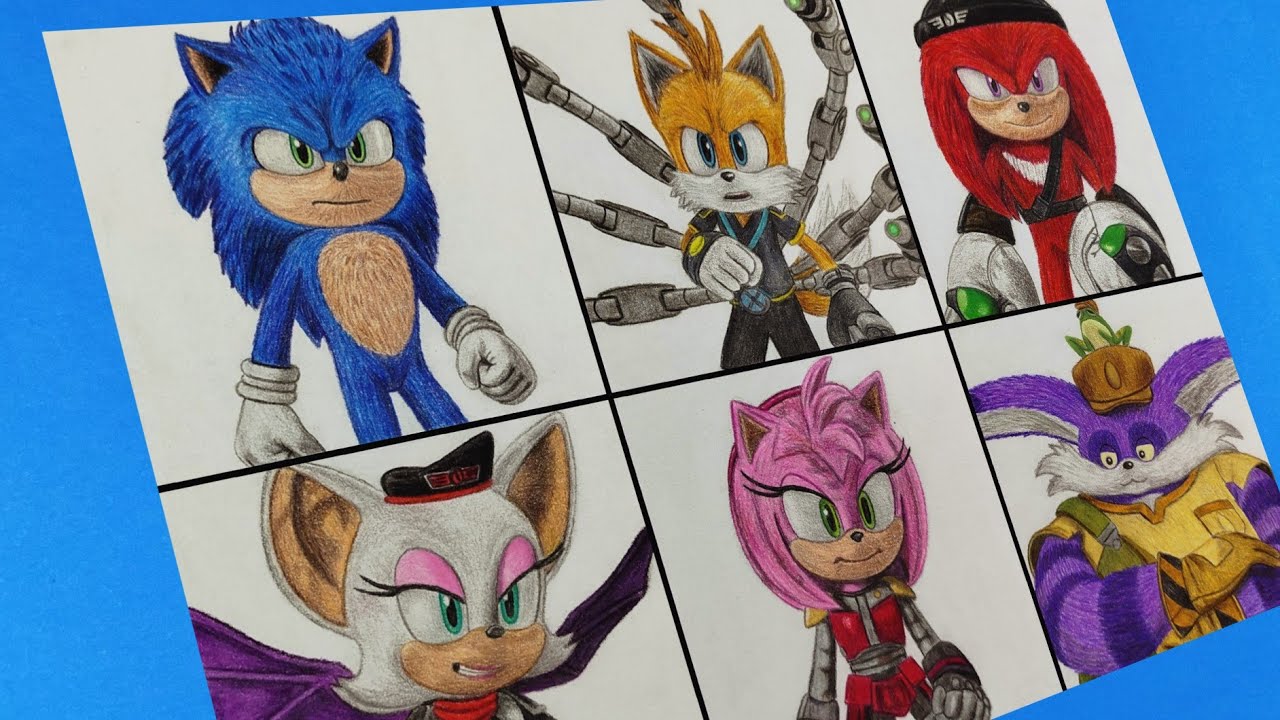 Dibujando personajes de Sonic Prime Realista | Drawing Realistic Sonic Prime Characters