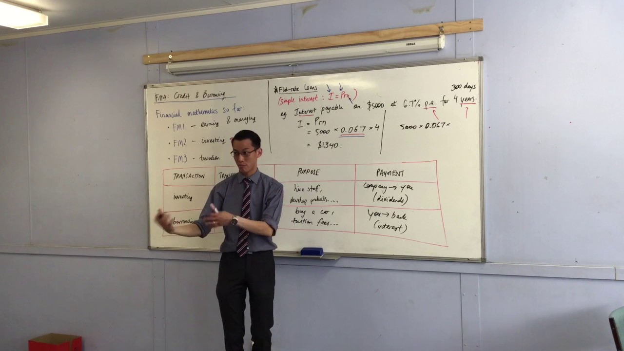 Credit and Borrowing (2 of 2: Introduction to Flat Rate Loans) maths is fun
