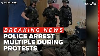 WATCH: Portland police make several arrests during anti-war protests at university