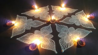 SIMPLE DOT RANGOLI 14X7|| DOT MUGGULU EASY DOT RANGOLI || BY SOUL WITH GENIE