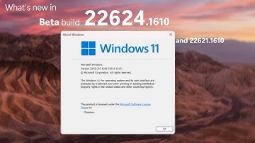 Windows 11 Beta builds 22624.1610 + 22621.1610 and what