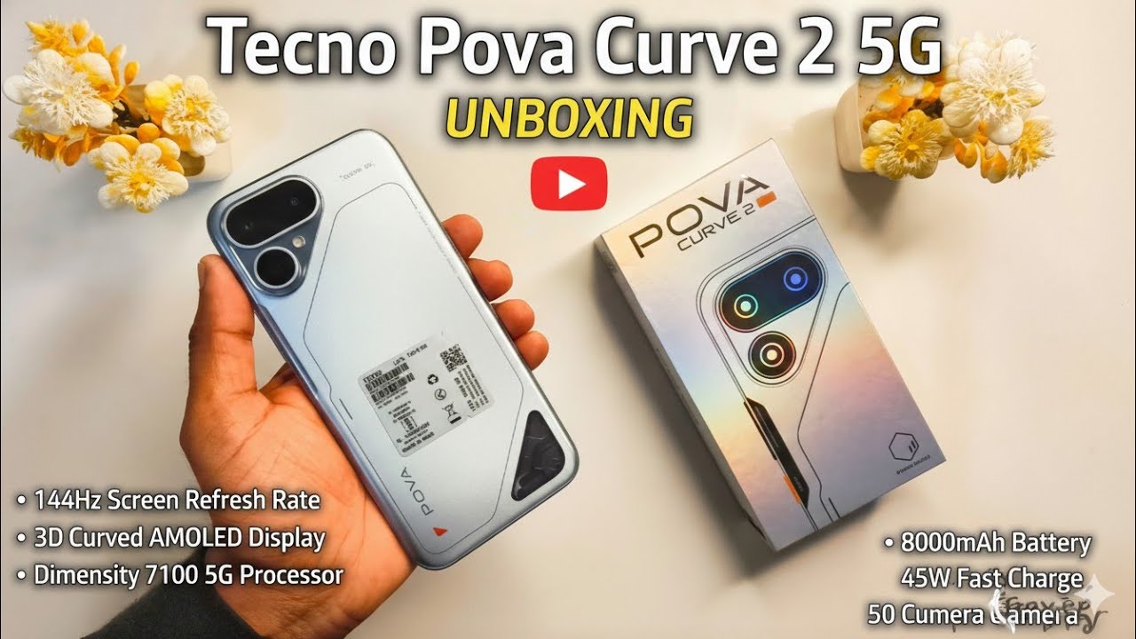 Pova Curve 2 5G Launch in India 🔥 8000mAh Battery + 144Hz Curved Display | Unboxing 2026 🔥