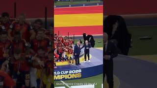 Donald Trump lingers on stage after World Cup trophy presentation
