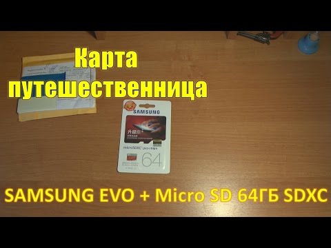 Карта путешественница (Карта памяти SAMSUNG EVO + Micro SD 64ГБ SDXC)