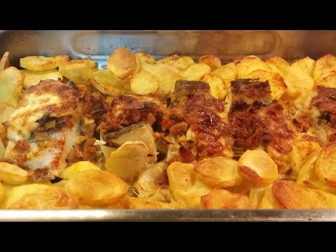 BACALHAU NO FORNO COM BROA CROCANTE