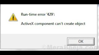 Lỗi thời gian chạy 429, thành phần ActiveX không thể tạo đối tượng - YouTube Lỗi Thời Gian Chạy 429, Thành Phần Activex Không Thể Tạo Đối Tượng - Youtube