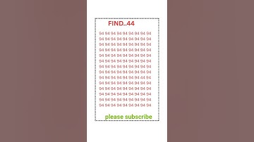 FIND OUT👁️44👁️#IQtest#Eyetest#Math#Gk #BrainExercise#Puzzle#yt #Quiz#Learn#Reels#View #Viral#Shorts