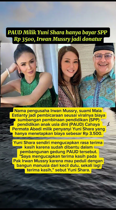 PAUD Milik Yuni Shara hanya bayar SPP Rp 3500, Irwan Mussry jadi donatur #shortsfeed #shorts #fyp