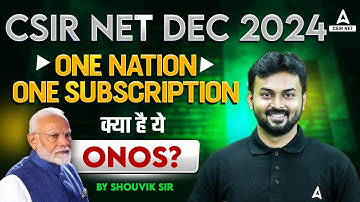 CSIR NET DEC 2024 | One Nation One Subscription