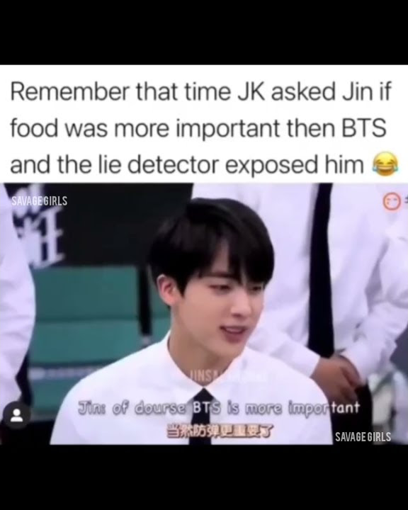 Lie detector exposed Jin 🤣 btw who all still remember this?